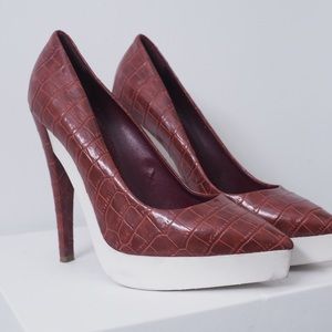 Stella McCartney Croc Platform Pumps